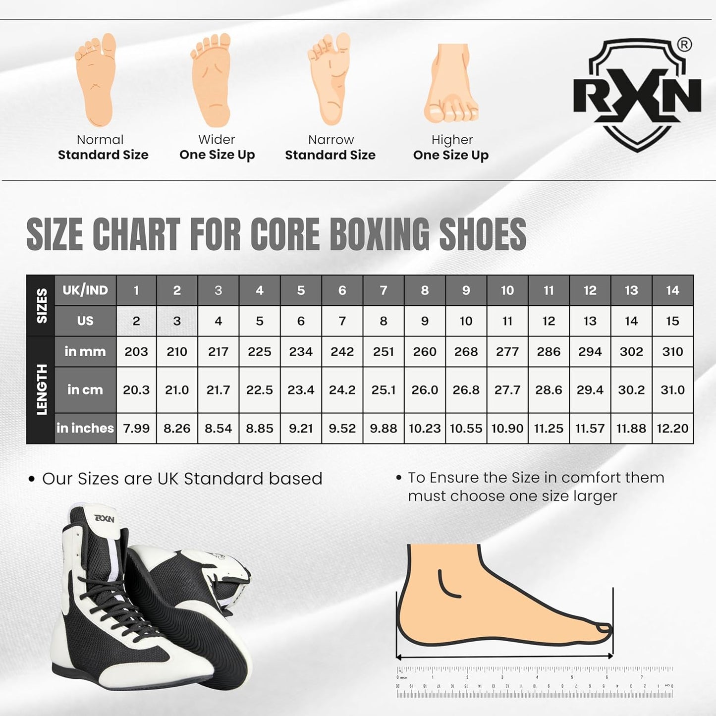 RXN Core Boxing Shoes - (BX-17) - RXN SPORTS