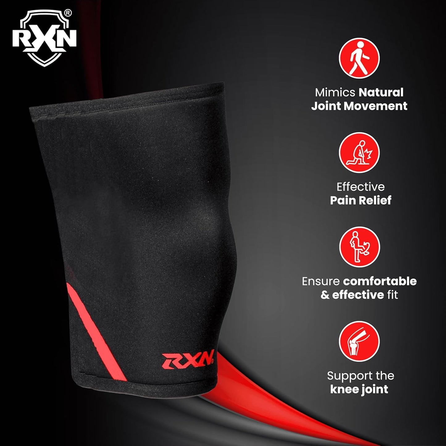 RXN Knee Support/Sleeves for Unisex - (KS-1)