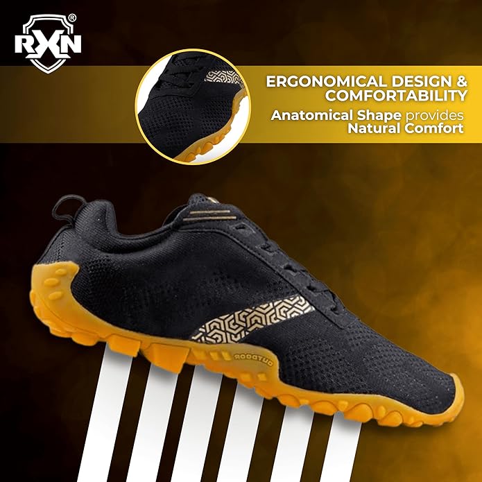 RXN Mens Cross Trainer Barefoot & Minimalist Shoe Zero Drop Sole Training Shoes - (TRN-1)