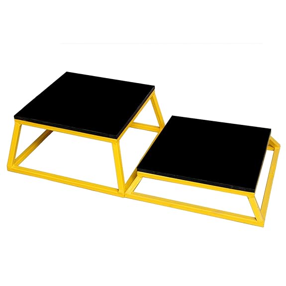 RXN Metal Plyo Box Jumping Platform Table Gym Stepper Board Fitness Training Exercise Equipment for Home & Gym Fitness - (MPLB-4)