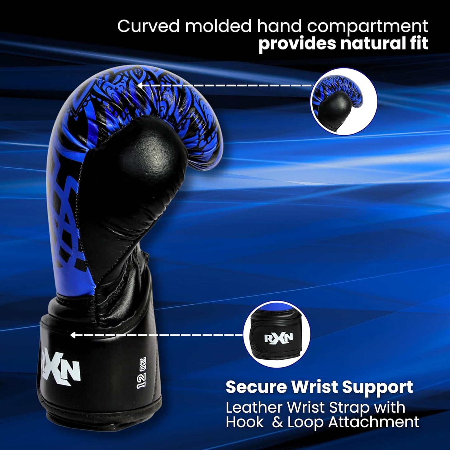 RXN Storm Genuine Leather Boxing Gloves - (BG-22)