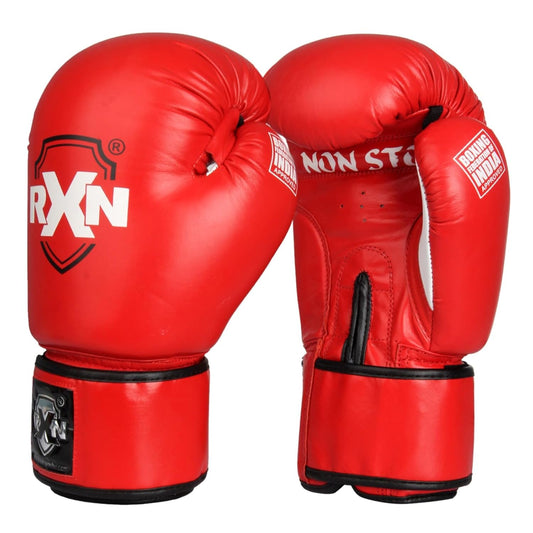 RXN Non-Stop Competition Top Grain Leather Boxing Gloves - (BG-11)