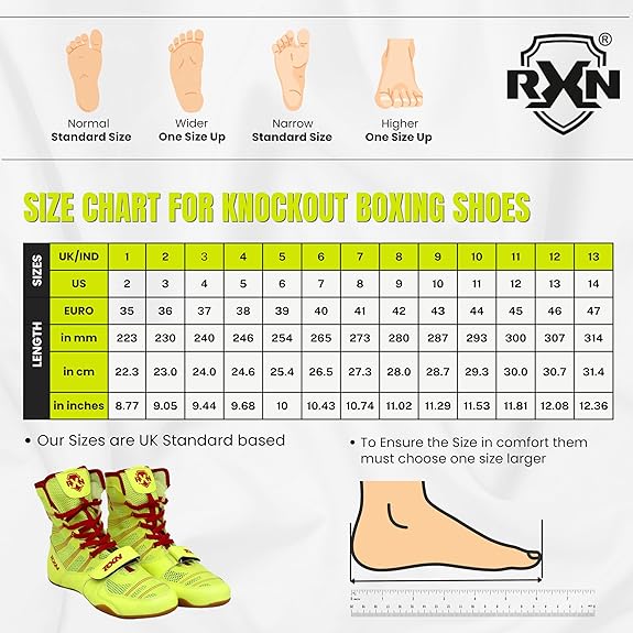 RXN Knockout Boxing Shoes for Men and Women - (BX-16)