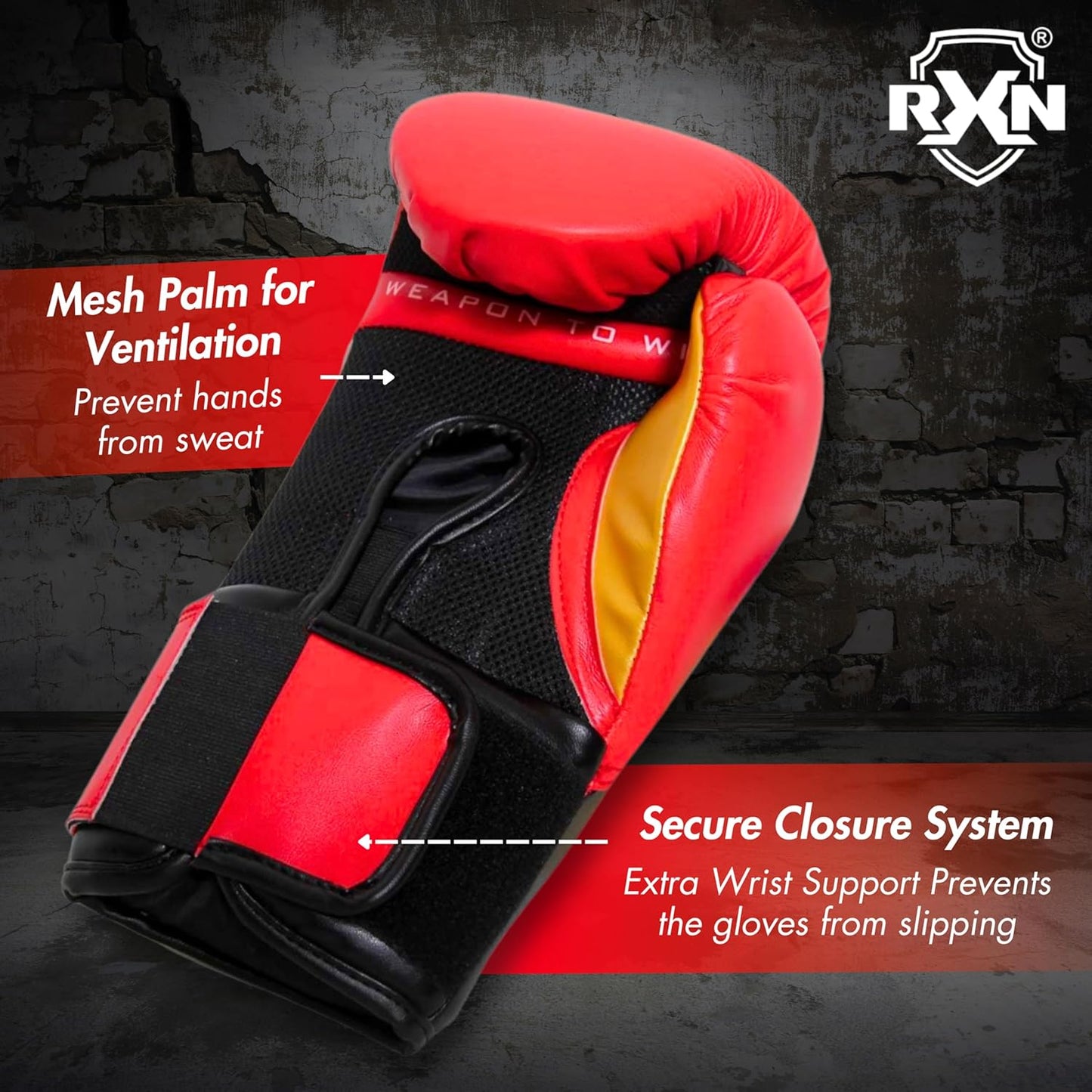 RXN Pro Elite High Grade Synthetic Leather Boxing Gloves - (BG-13)