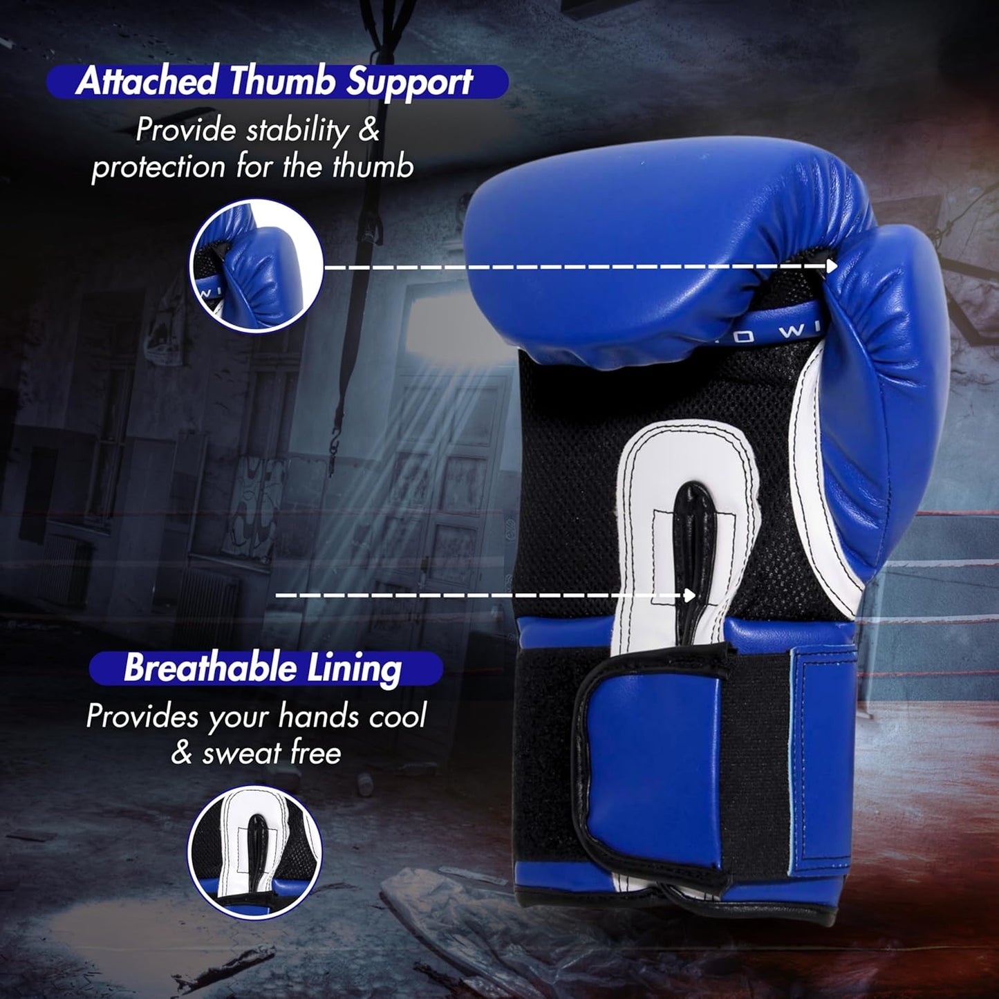 RXN Pro Fighter 2.0 High Grade Synthetic Leather Boxing Gloves - (BG-14)