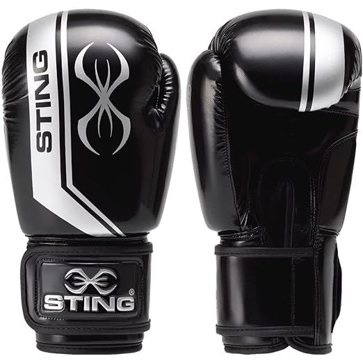 STING Olympics Sponsor - Armalite Boxing Gloves | for Competition & Training [Black/Silver]