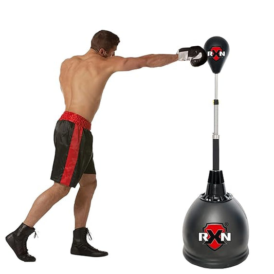 RXN Speed Punching Ball - Excellent Quality Heavy Duty Punch Bag/Kick Boxing/Martial Arts/MMA Dummy Equipment (1020 Stand)