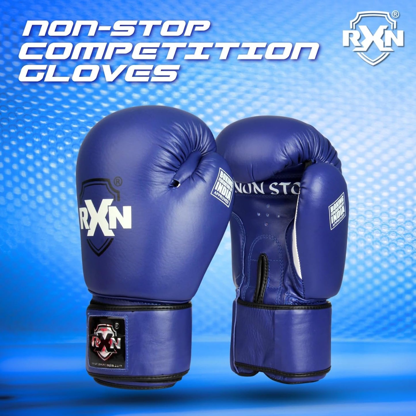 RXN Non-Stop Competition Top Grain Leather Boxing Gloves - (BG-11)