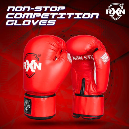 RXN Non-Stop Competition Top Grain Leather Boxing Gloves - (BG-11)