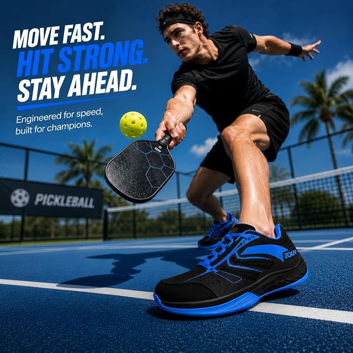 RXN Court Pro Non-Marking Shoes for Tennis, Pickleball & Badminton (NFS-02)