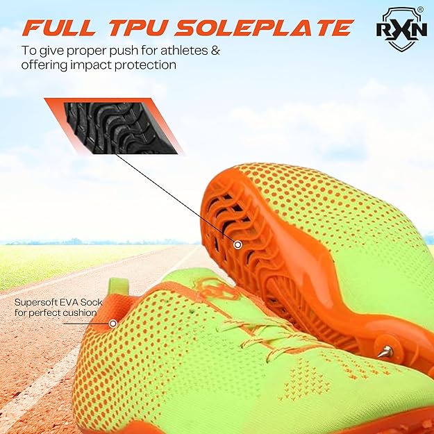 RXN Fly Running Sprinting Track & Field Spikes Shoes for Men & Women (RS-14) - RXN SPORTS