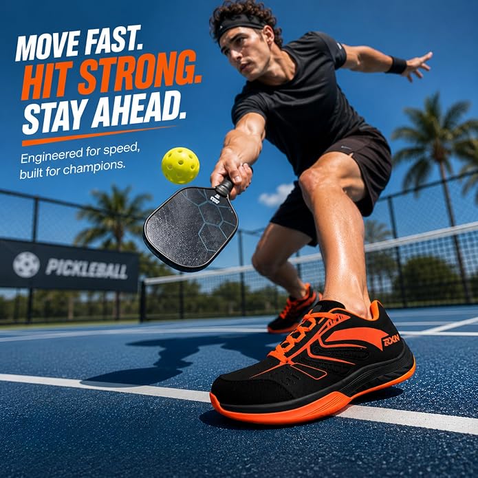RXN Court Pro Non-Marking Shoes for Tennis, Pickleball & Badminton (NFS-02)