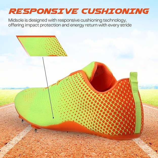 RXN Fly Running Sprinting Track & Field Spikes Shoes for Men & Women (RS-14) - RXN SPORTS