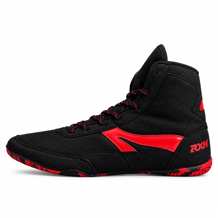 RXN Power Grip Wrestling & Kabaddi Shoes for Men - Black/Red