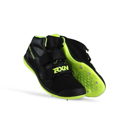 RXN AeroSpike Javelin Shoes – Pro Track & Field Spikes for Men & Women (JT-01-BLACK/FLURO-GREEN_11)