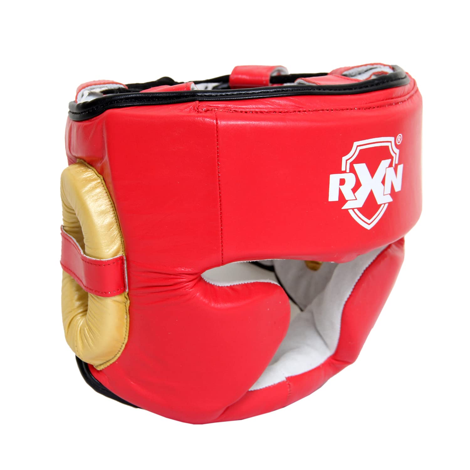 Boxing Kit Rxn RXN Full face Boxing Headgear headguard with Chin Protection - (HG-5 ...