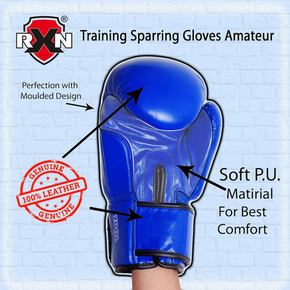 RXN SWARMER Competition Genuine Leather Boxing Gloves - (BG-03)