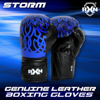 RXN Storm Genuine Leather Boxing Gloves - (BG-22)