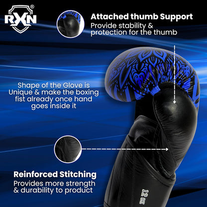 RXN Storm Genuine Leather Boxing Gloves - (BG-22)