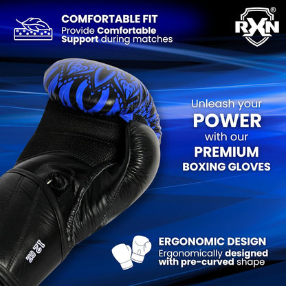 RXN Storm Genuine Leather Boxing Gloves - (BG-22)