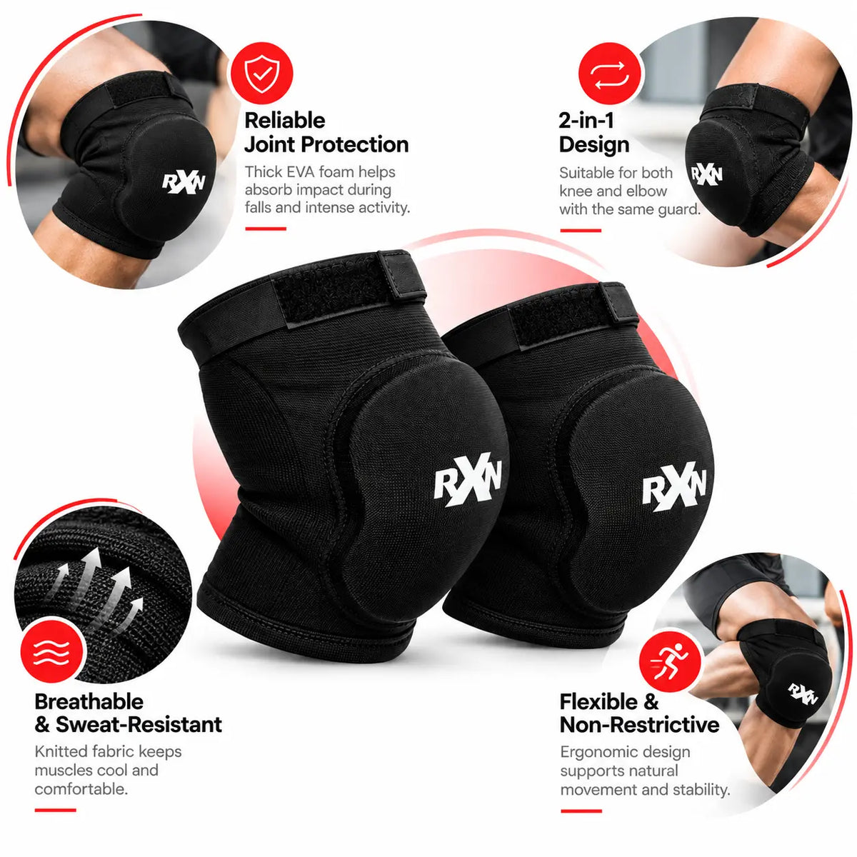 RXN Dual Protect Knee & Elbow Guard (EKU-1)