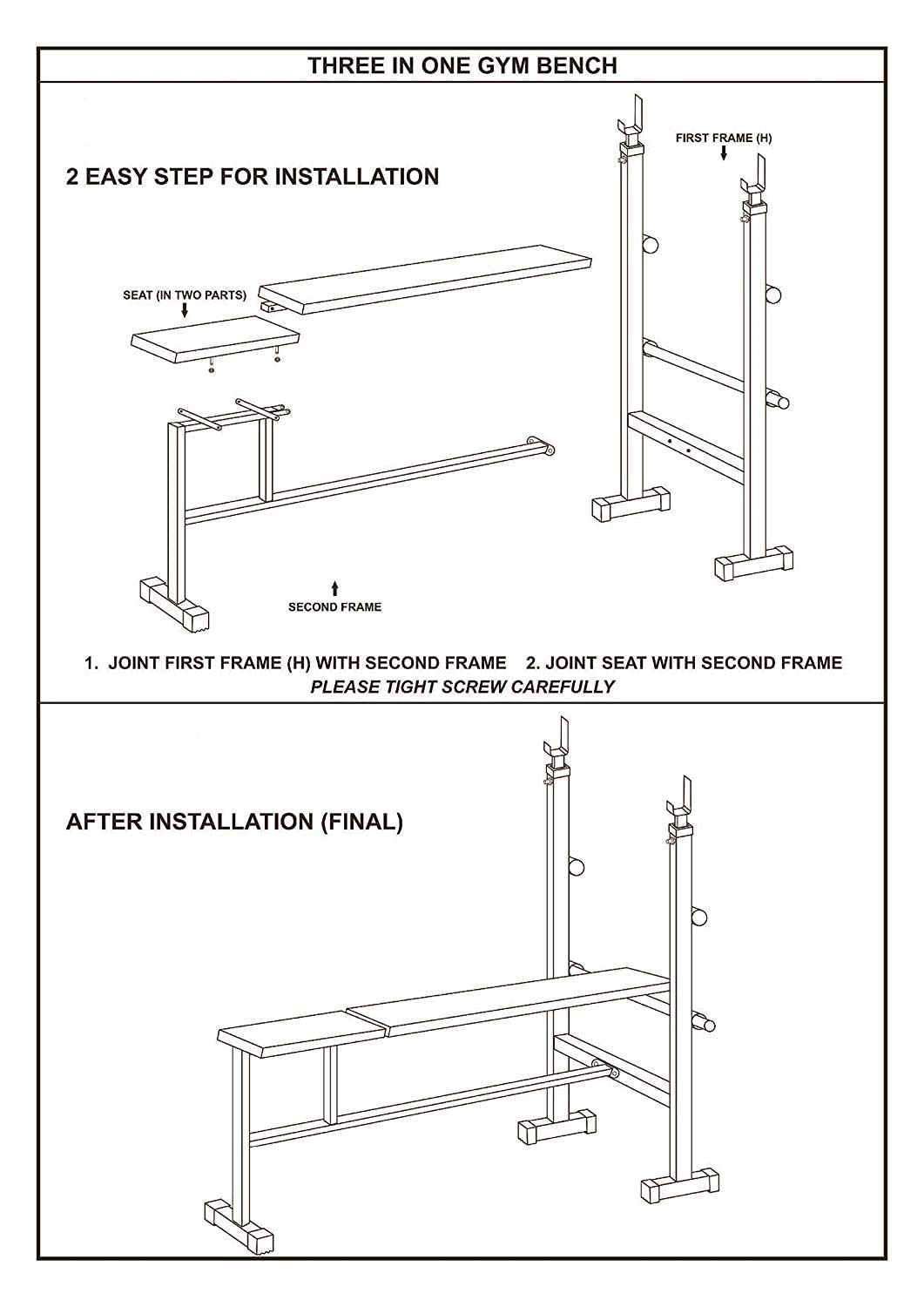 RXN Adjustable 3 in 1 Home Gym Benches