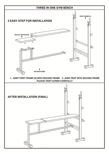 RXN Adjustable 3 in 1 Home Gym Benches