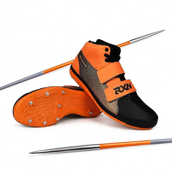 RXN AeroSpike Javelin Shoes for Men & Women (JT-01) - BLACK ORANGE