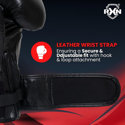 RXN Brawler Sparring Competition All Leather Gloves for Bags & Training - (BG-17)