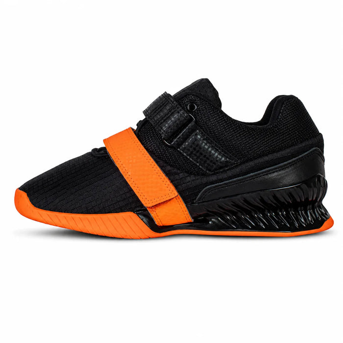 RXN Hercules Weightlifting Shoes for Men and Women Black Orange