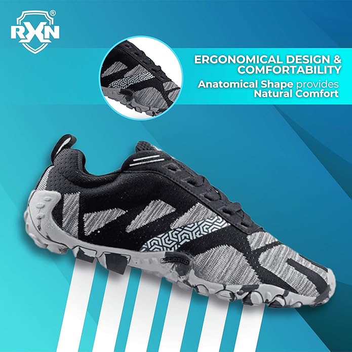 RXN Mens Cross Trainer Barefoot & Minimalist Shoe Zero Drop Sole Training Shoes - (TRN-1)