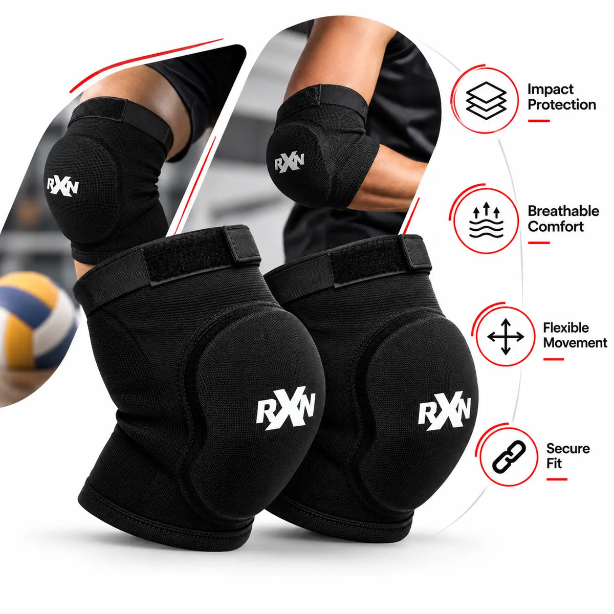 RXN Dual Protect Knee & Elbow Guard (EKU-1)