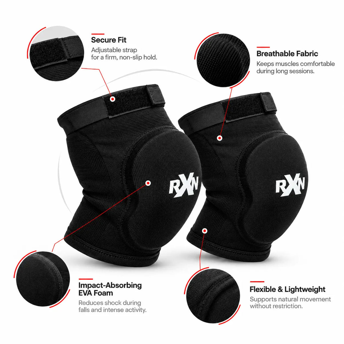 RXN Dual Protect Knee & Elbow Guard (EKU-1)