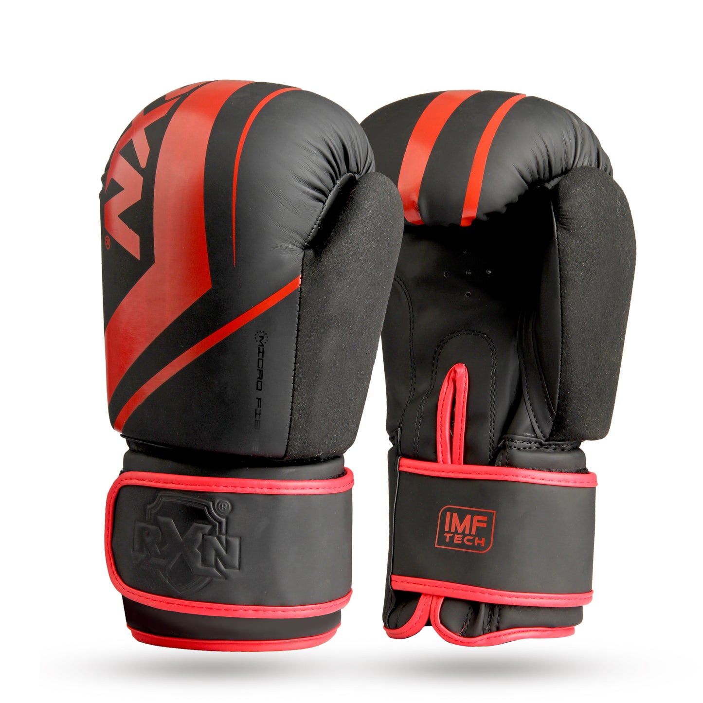 RXN R1 Boxing Gloves with Microfiber thumb Black/Red