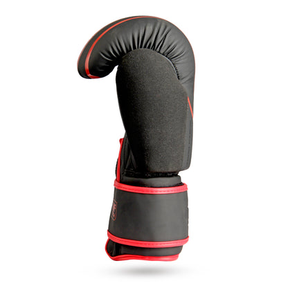 RXN R1 Boxing Gloves with Microfiber thumb Black/Red side view