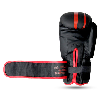 RXN R1 Boxing Gloves with Microfiber thumb (BG-24) Black/Red back view