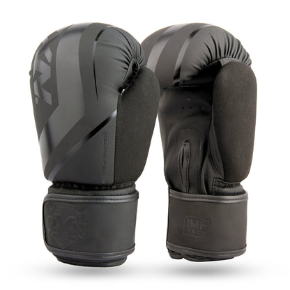 RXN R1 Boxing Gloves with Microfiber thumb (BG-24) Black/Black double