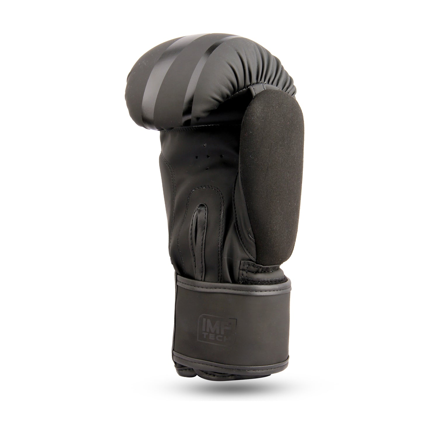 RXN R1 Boxing Gloves with Microfiber thumb (BG-24) Black/Black tilt
