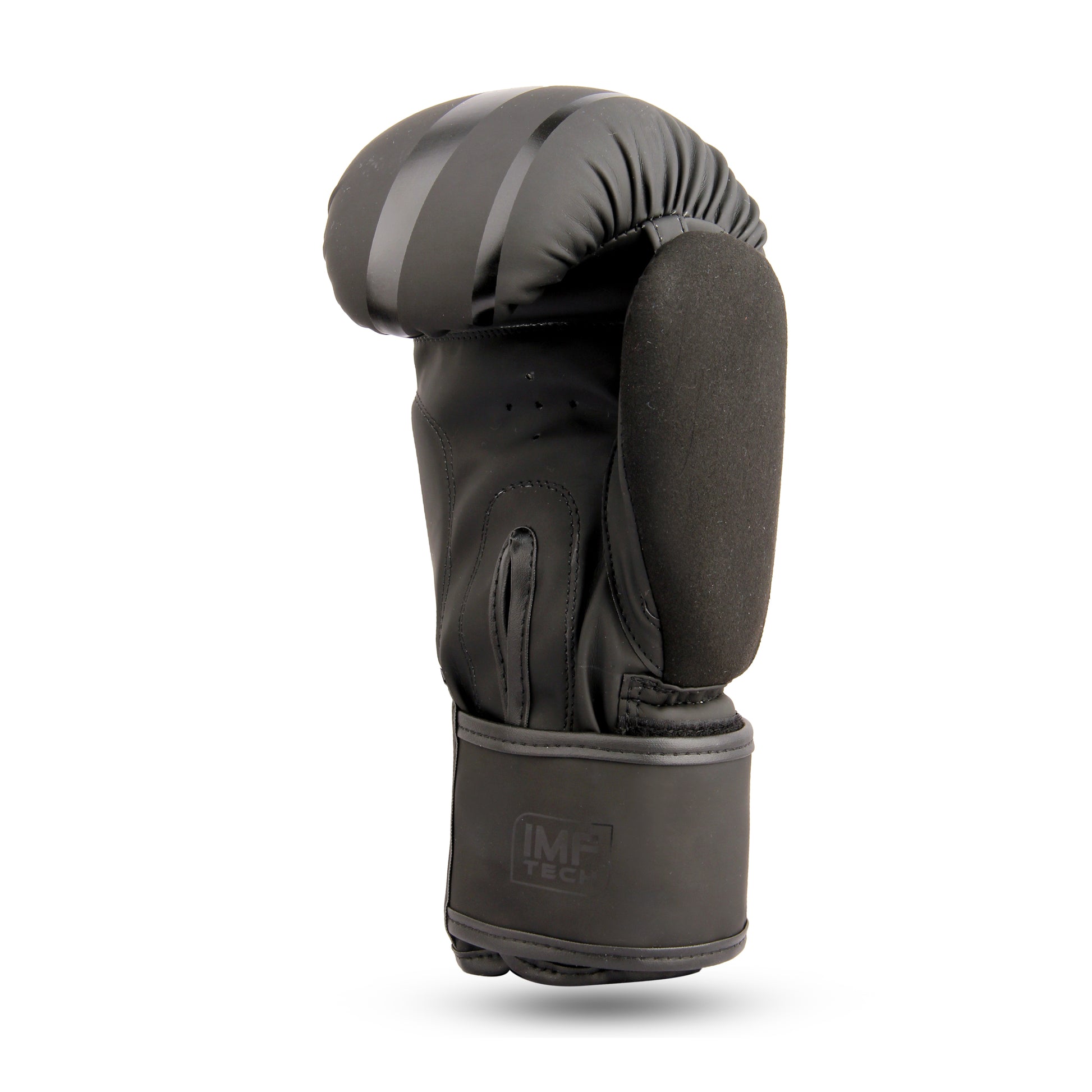 RXN R1 Boxing Gloves with Microfiber thumb (BG-24) Black/Black tilt