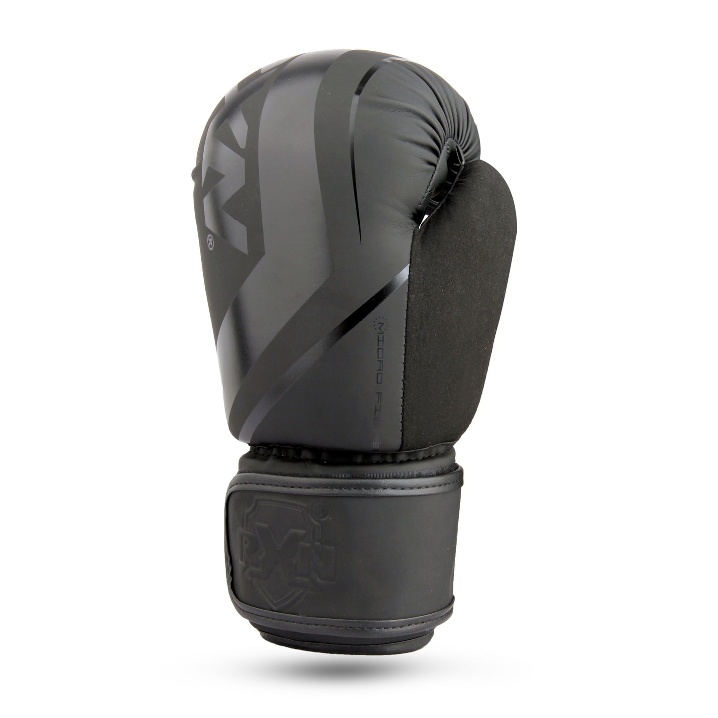RXN R1 Boxing Gloves with Microfiber thumb (BG-24) Black/Black Uper