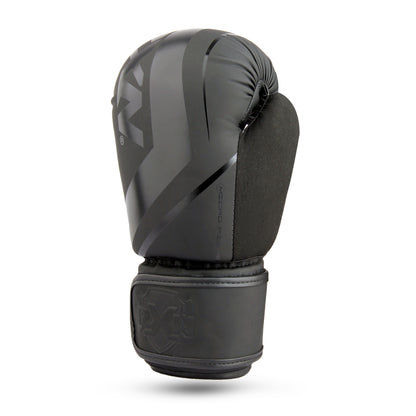 RXN R1 Boxing Gloves with Microfiber thumb (BG-24) Black/Black Uper