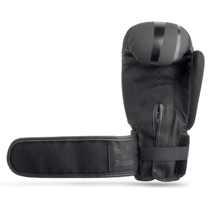RXN R1 Boxing Gloves with Microfiber thumb (BG-24) Black/Black Back