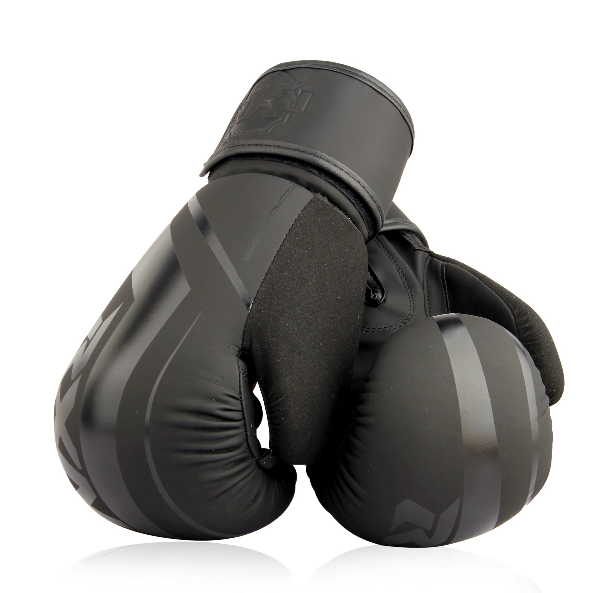 RXN R1 Boxing Gloves with Microfiber thumb (BG-24) Black/Black down
