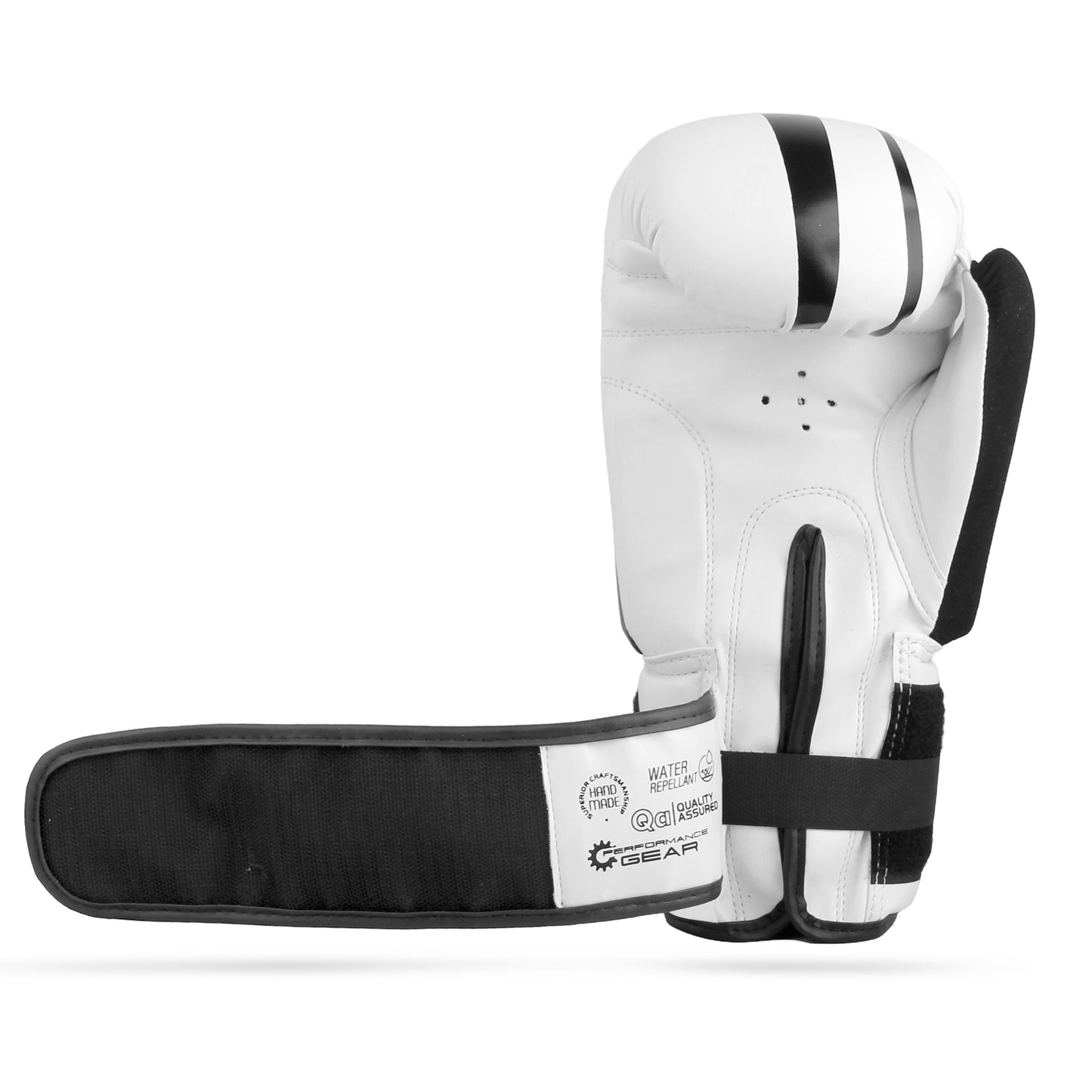 RXN R1 Boxing Gloves with Microfiber thumb (BG-24) Black/White back