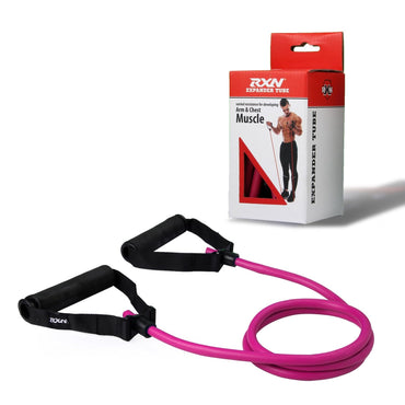 RXN Resistance Tube Exercise Bands for Stretching, Workout, and Toning for Men & Women (TT-01)