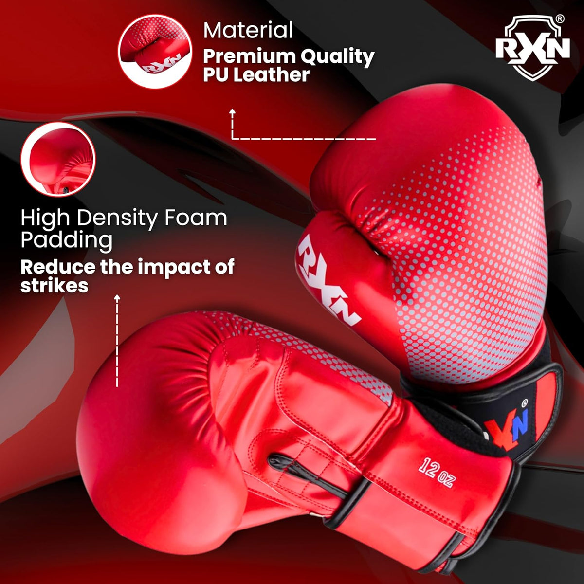 RXN SWARMER Competition ALL PU Boxing Gloves -RED