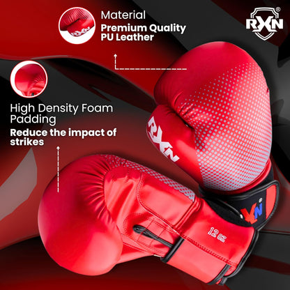 RXN SWARMER Competition ALL PU Boxing Gloves -RED