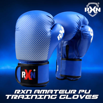 RXN SWARMER Competition ALL PU Boxing Gloves - BLUE