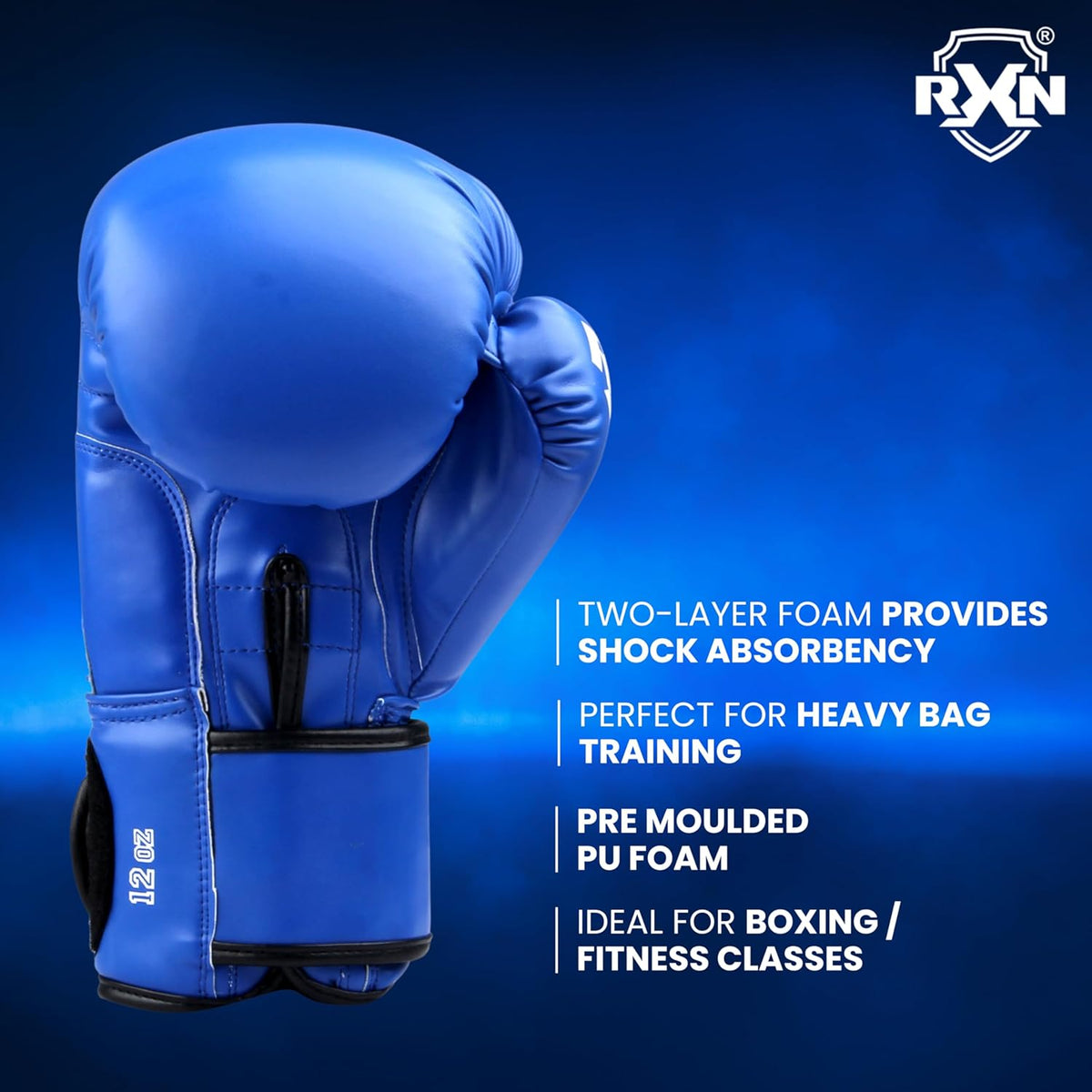 RXN SWARMER Competition ALL PU Boxing Gloves -BLUE