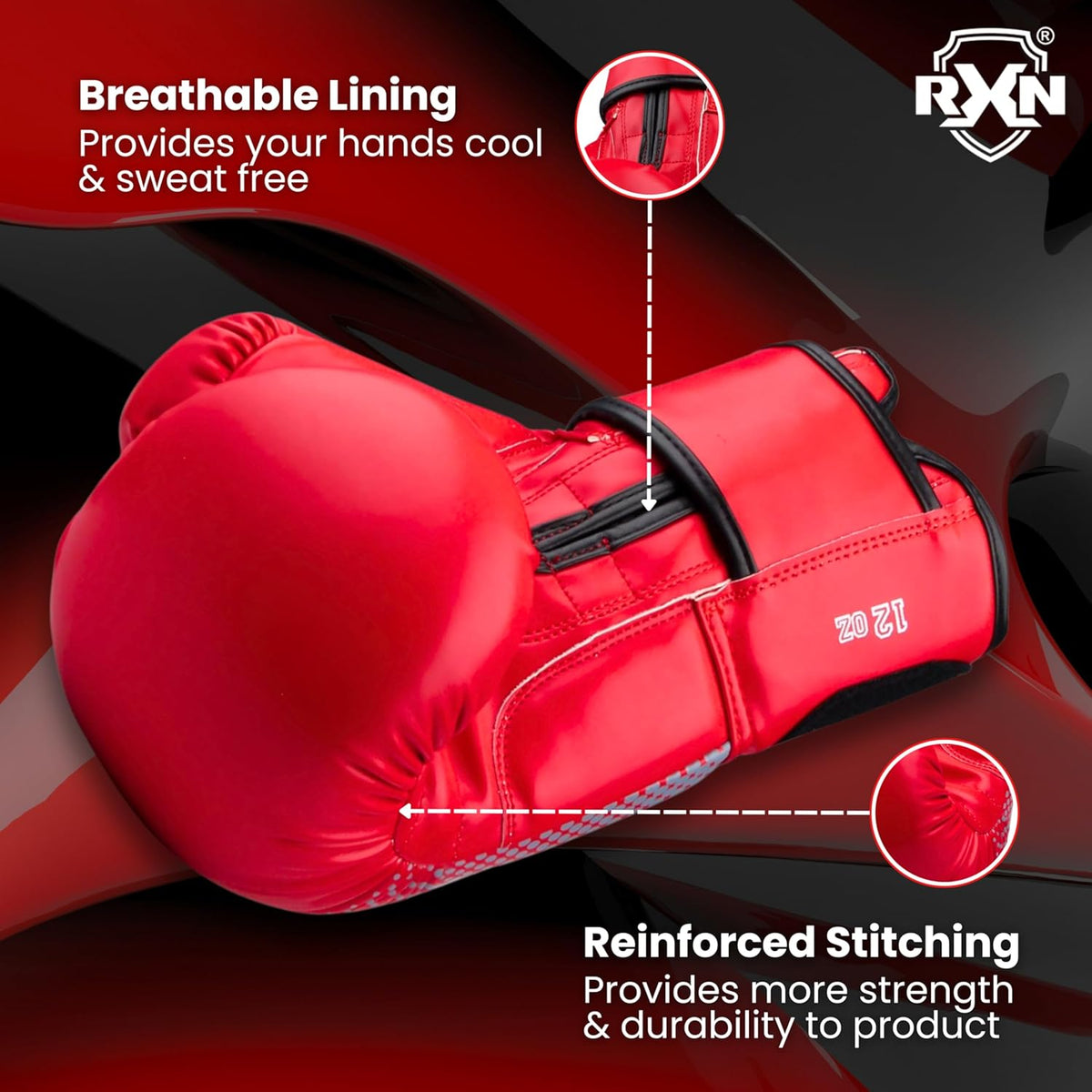 RXN SWARMER Competition ALL PU Boxing Gloves - RED